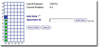 Enter Specimen IDs