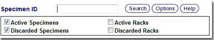 Specimen Search Bar